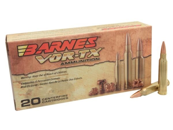 Barnes VOR-TX Ammunition 5.56x45mm NATO 62 Grain TSX Hollow Point Boat Tail Lead-Free 500 round