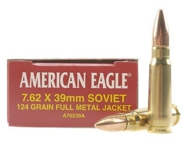 Federal American Eagle Ammunition 7.62x39mm 124 Grain Full Metal Jacket