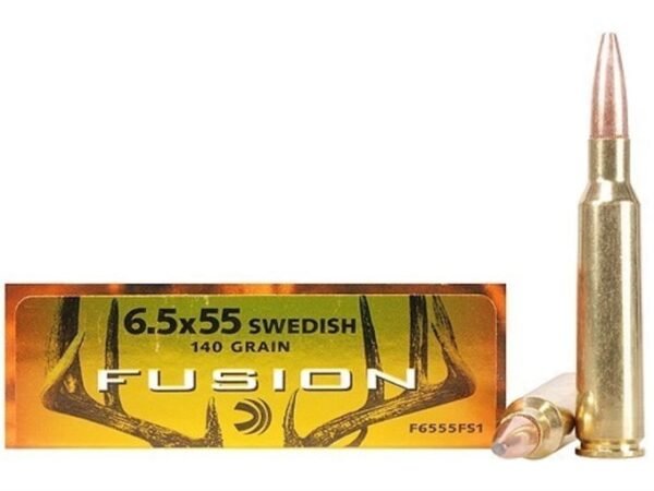 Federal Fusion Ammunition 6.5x55mm Swedish Mauser 140 Grain Bonded Spitzer Boat Tail 300 rounds