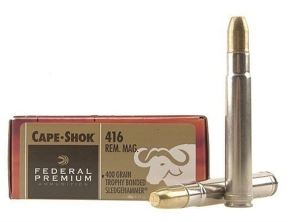 Federal Premium Safari Ammunition 416 Remington Magnum 400 Grain Trophy Bonded Sledgehammer 100 round