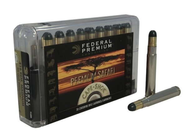 Federal Premium Safari Ammunition 416 Remington Magnum 400 Grain Woodleigh Hydrostatically Stabilized Solid Bullets 100 round