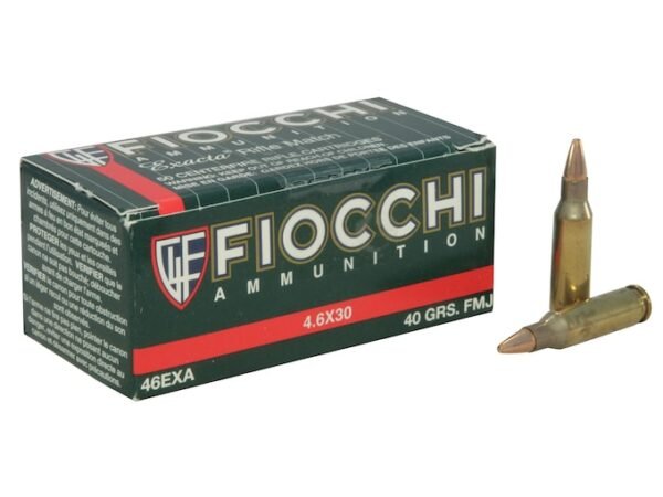 Fiocchi Ammunition 4.6x30mm HK 40 Grain Full Metal Jacket 1000 round