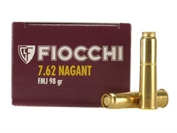 Fiocchi Ammunition 7.62mm Russian Nagant (7.62x38mmR) 98 Grain Full Metal Jacket 500 round