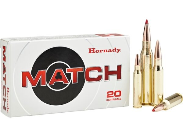 Hornady Match Ammunition 338 Lapua Magnum 250 Grain Hollow Point Boat Tail