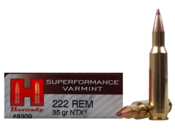 Hornady Superformance Varmint Ammunition 222 Remington 35 Grain NTX Lead-Free 500 rounds