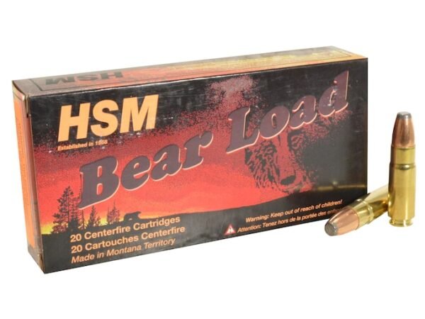 HSM Bear Ammunition 458 SOCOM 350 Grain Jacketed Flat Nose 500 rounds