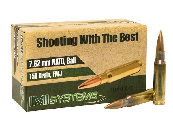 IMI Ammunition 7.62x51mm NATO 150 Grain Full Metal Jacket 500 rounds