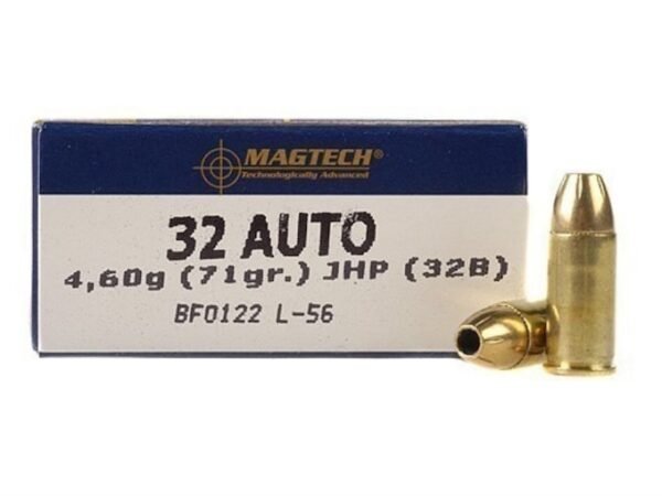 Magtech Ammunition 32 ACP 71 Grain Jacketed Hollow Point 500 rounds