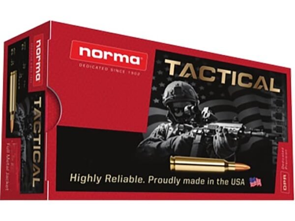 Norma Tactical Ammunition 7.62x39mm 124 Grain Full Metal Jacket