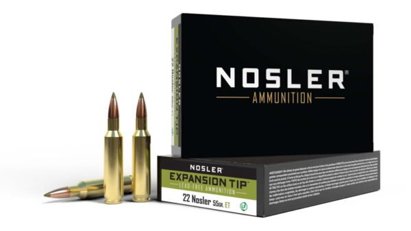 Nosler .22 Nosler E-Tip 55 grain Brass Cased 500 rounds