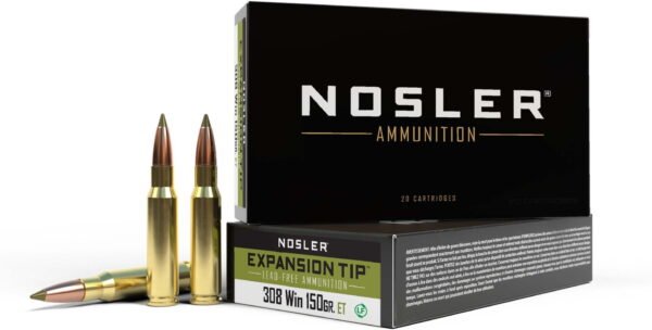 Nosler .308 Winchester 150 Grain E-Tip Lead-Free Brass Cased 500 rounds