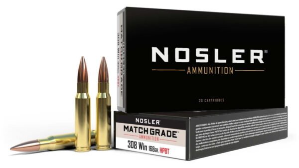 Nosler .308 Winchester 168 Grain Custom Competition Brass Cased 500 rounds