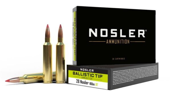 Nosler Ballistic Tip Hunting 28 Nosler 160gr Ballistic Tip Brass 300 rounds