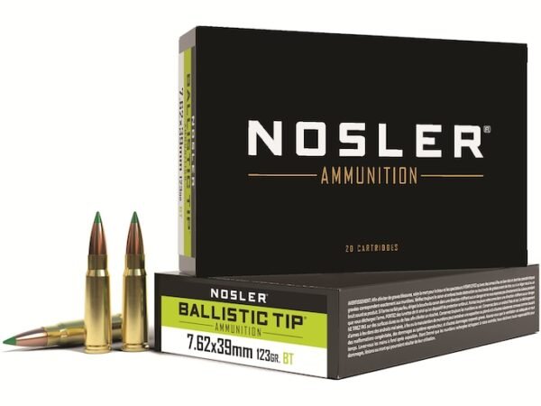 Nosler BT Ammunition 7.62x39mm 123 Grain Ballistic Tip