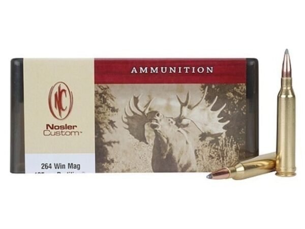 Nosler Custom Ammunition 264 Winchester Magnum 140 Grain Partition Spitzer 300 round