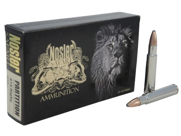 Nosler Safari Ammunition 416 Rigby 400 Grain Partition 100 round