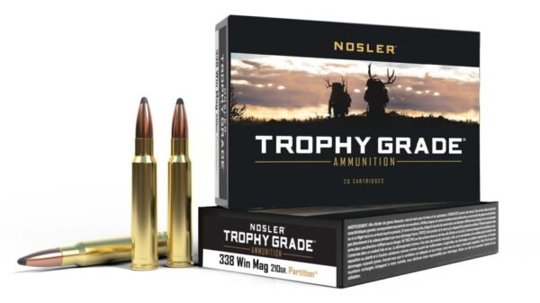 Nosler Trophy Grade 338 Win Mag 210gr Partition Brass 300 rounds