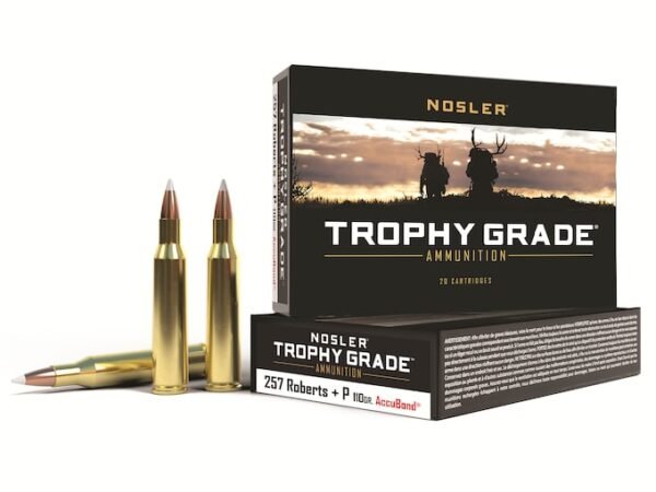 Nosler Trophy Grade Ammunition 257 Roberts +P 110 Grain AccuBond