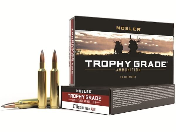 Nosler Trophy Grade Ammunition 27 Nosler 165 Grain AccuBond Long Range 100 round