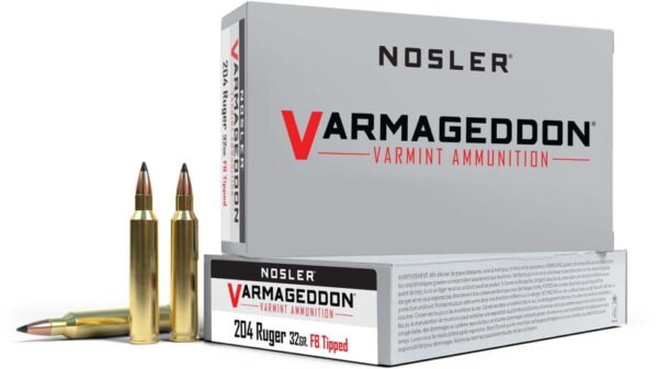 Nosler Varmageddon .204 Ruger 32 Grain Flat Base Tipped Brass Cased 500 rounds