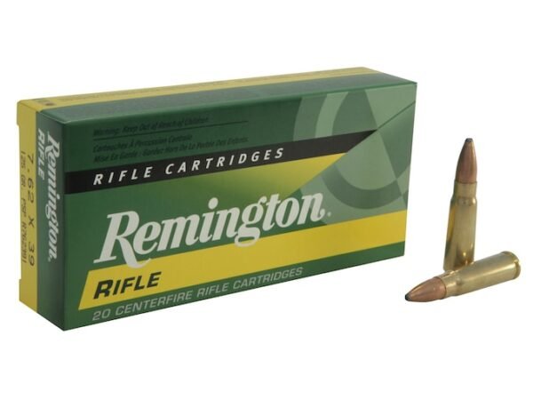 Remington Core-Lokt Ammunition 7.62x39mm 125 Grain Pointed Soft Point