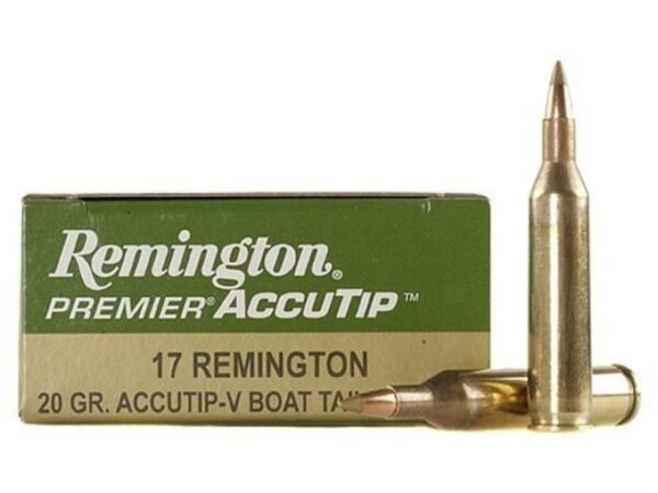 Remington Premier Varmint Ammunition 17 Remington 20 Grain AccuTip 200 round