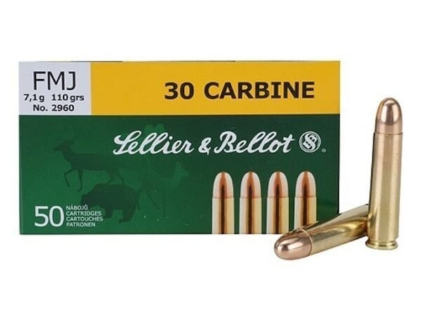 Sellier & Bellot Ammunition 30 Carbine 110 Grain Full Metal Jacket 500 rounds