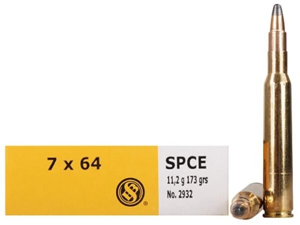 Sellier & Bellot Ammunition 7x64mm Brenneke 173 Grain Soft Point Cutting Edge 500 round