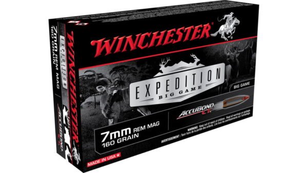 Winchester Ammo S7MMCT Expedition Big Game 7mm Rem Mag 160 Gr AccuBond 500 rounds