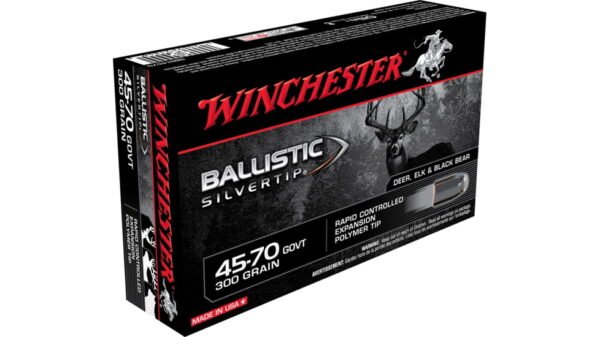 Winchester BALLISTIC SILVERTIP .45-70 Government 300 grain Fragmenting Polymer Tip 500 rounds