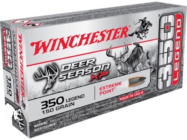 Winchester Deer Season XP Ammunition 350 Legend 150 Grain Extreme Point Polymer Tip 500 rounds