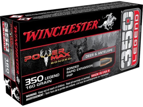 Winchester Power Max Bonded Ammunition 350 Legend 160 Grain Protected Hollow Point 500 rounds