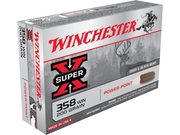 Winchester Super-X Ammunition 358 Winchester 200 Grain Power-Point 300 round