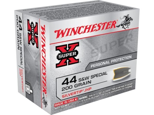 Winchester Super-X Ammunition 44 Special 200 Grain Silvertip Hollow Point 500 rounds