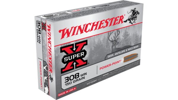 Winchester SUPER-X RIFLE .308 Winchester 150 grain Power-Point Brass Cased 500 rounds