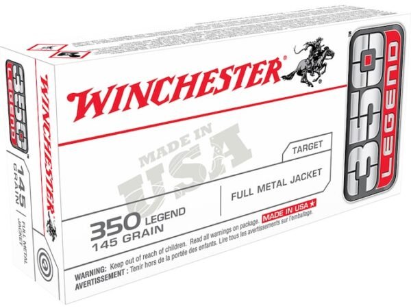 Winchester USA Ammunition 350 Legend 145 Grain Full Metal Jacket 500 rounds